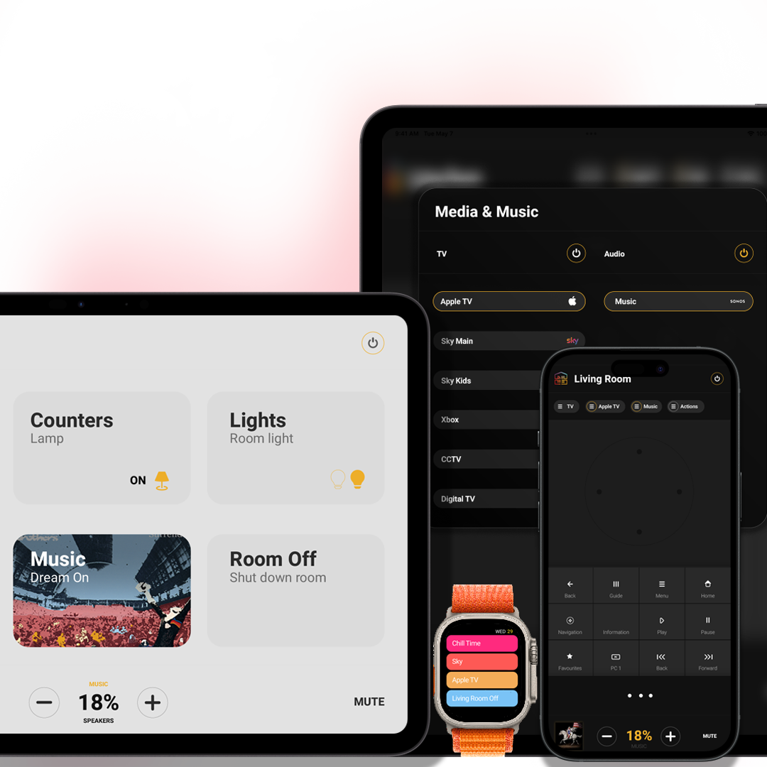 uControl 2 available on iPhone, iPad, Apple Watch and new Wall Modes