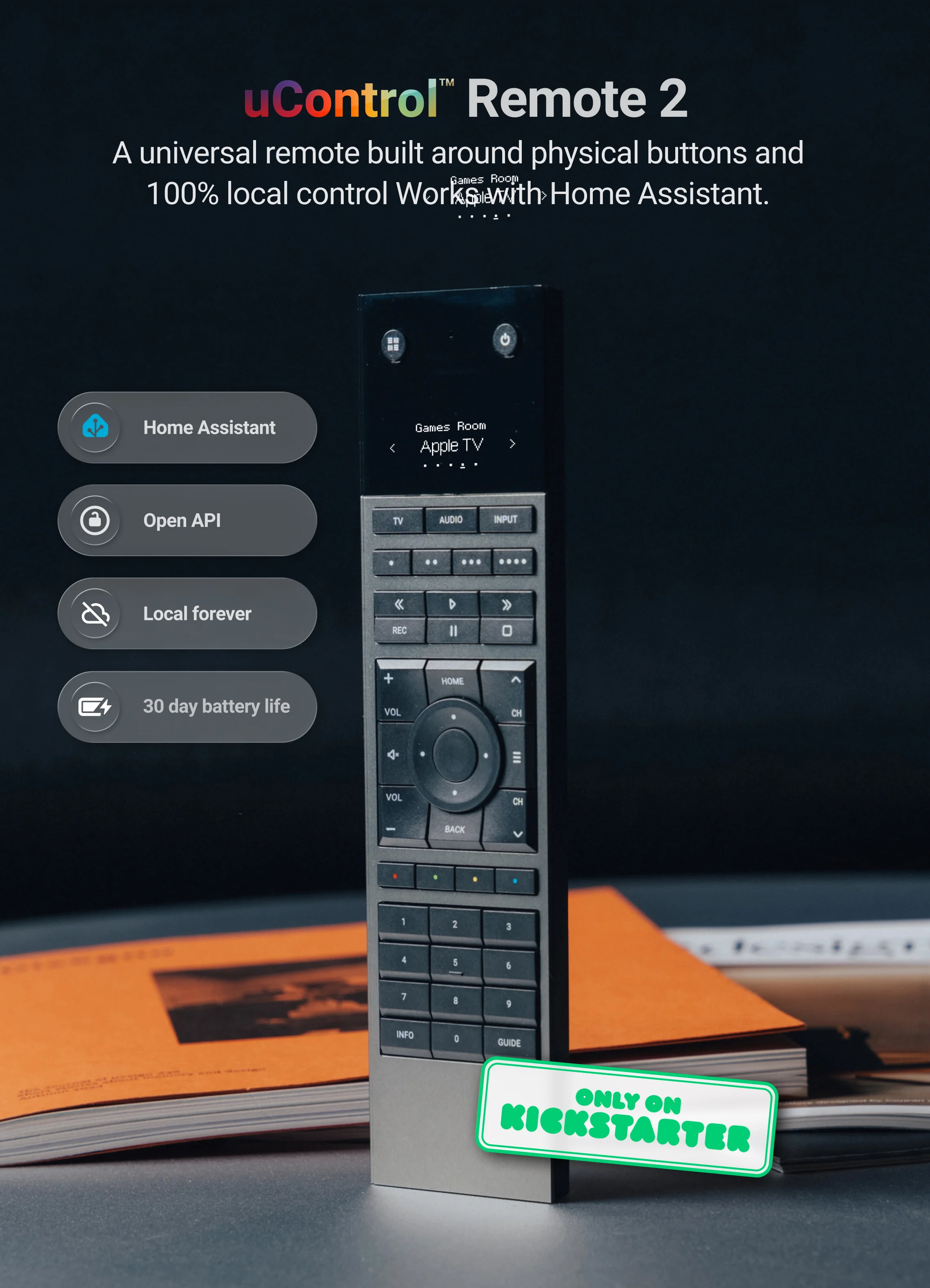 uControl Remote 2. A smart remote for Home Assistant